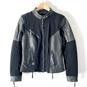 Harley Davidson‎ Black Buffalo Hide Leather Motorcycle Jacket Women’s Size Small